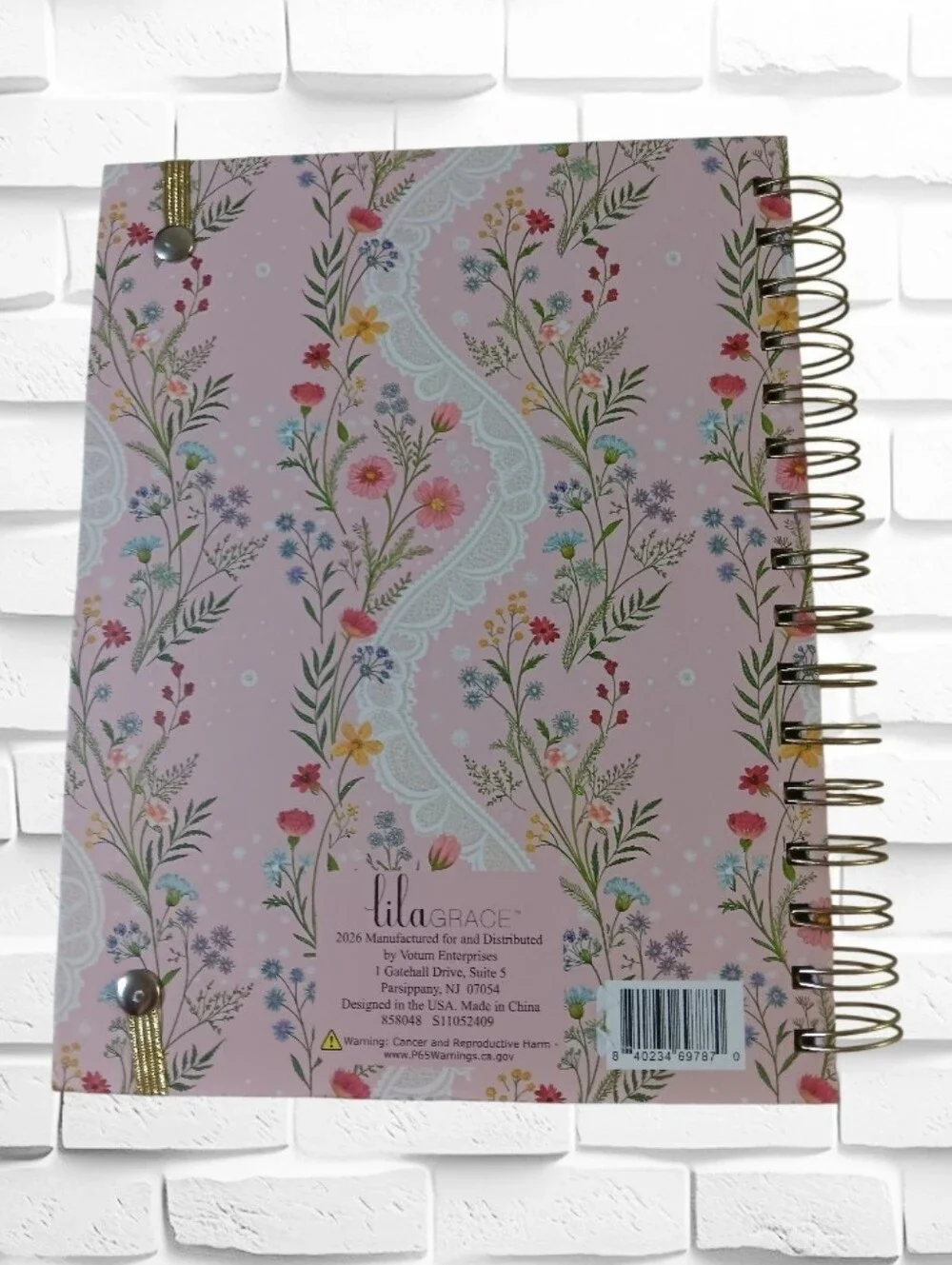 Lilagrace Floral Monthly-Weekly Planner